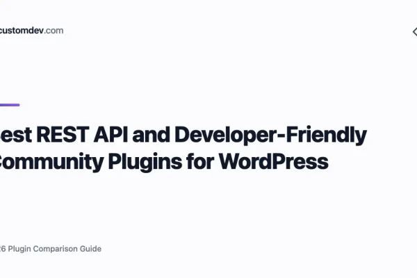 Best REST API and Developer-Friendly Community Plugins for WordPress